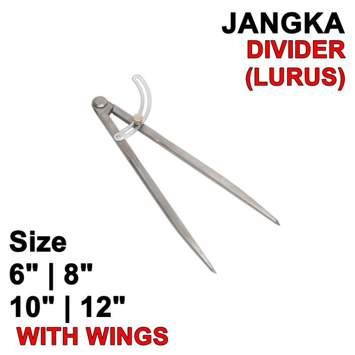 

Jangka Besi 12 Inch SOLAR Caliper Divider Lurus Square Leg With Wings