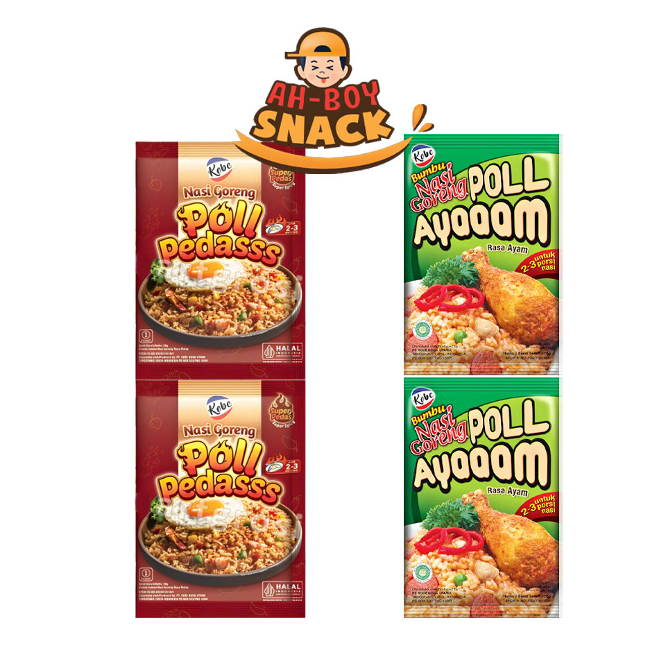 

KOBE NASI GORENG RENCENG 1 RENCENG ISI 10 SACHET (KETENG 1.000) - POLL AYAM & POLL PEDAS - AHBOY SNACK