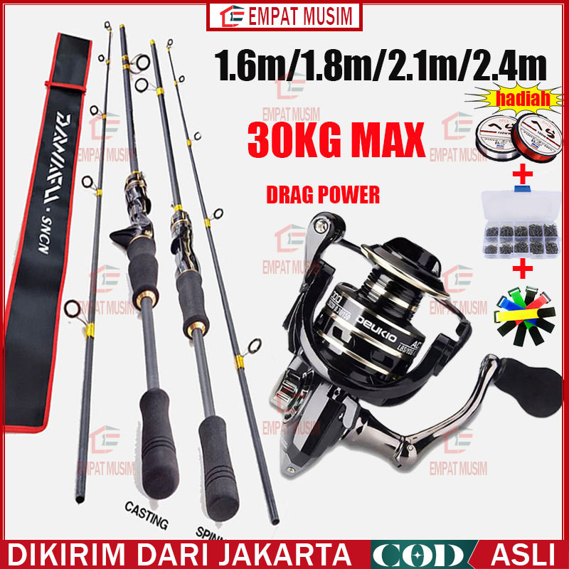 joran pancing 1.65m-2.7m 2 bagian pancing reel 2000 3000  5000  7000 joran spining reel pancing/Karb