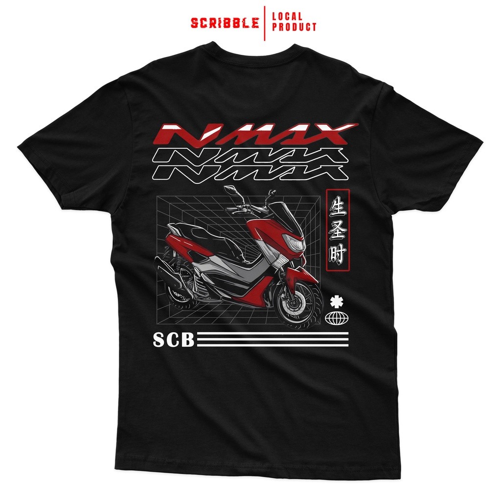 KAOS RACING MOTOR NMAX MERAH MODIFIKASI TERBARU