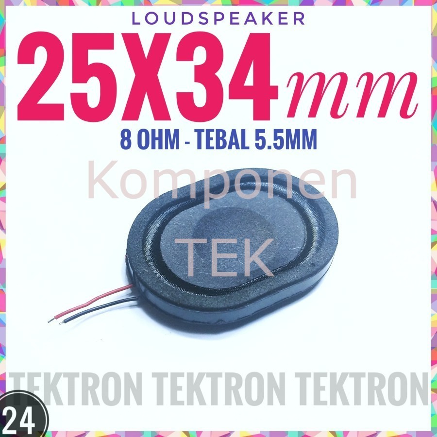 Loudspeaker 8Ohm 25mm x 34mm Speaker. t 5.5mm 2.5cm 3.4cm 8R Laptop Notebook TV LCD TVLED Monitor 8 