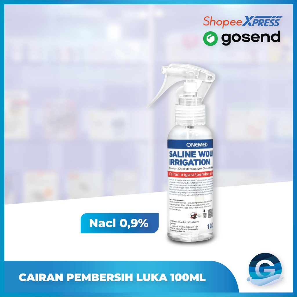ONEMED Saline Wound Irrigation 100 Ml NaCl 0.9% Cuci Luka