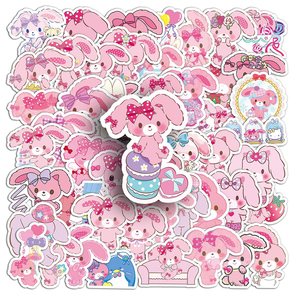 

10/30/50pcs Bonbonribbon Sanrio Anime Stickers for Suitcase Luggage Waterproof Kids Cartoon Aesthetic Decoration Sticker Packs