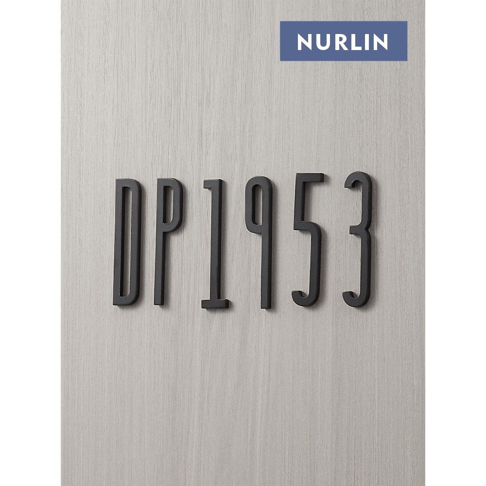 

Nurlin 70mm Brass House Number Signs Apartment Address Mailbox Letters with Adhesive Tape 0-9,A-Z Black Letter