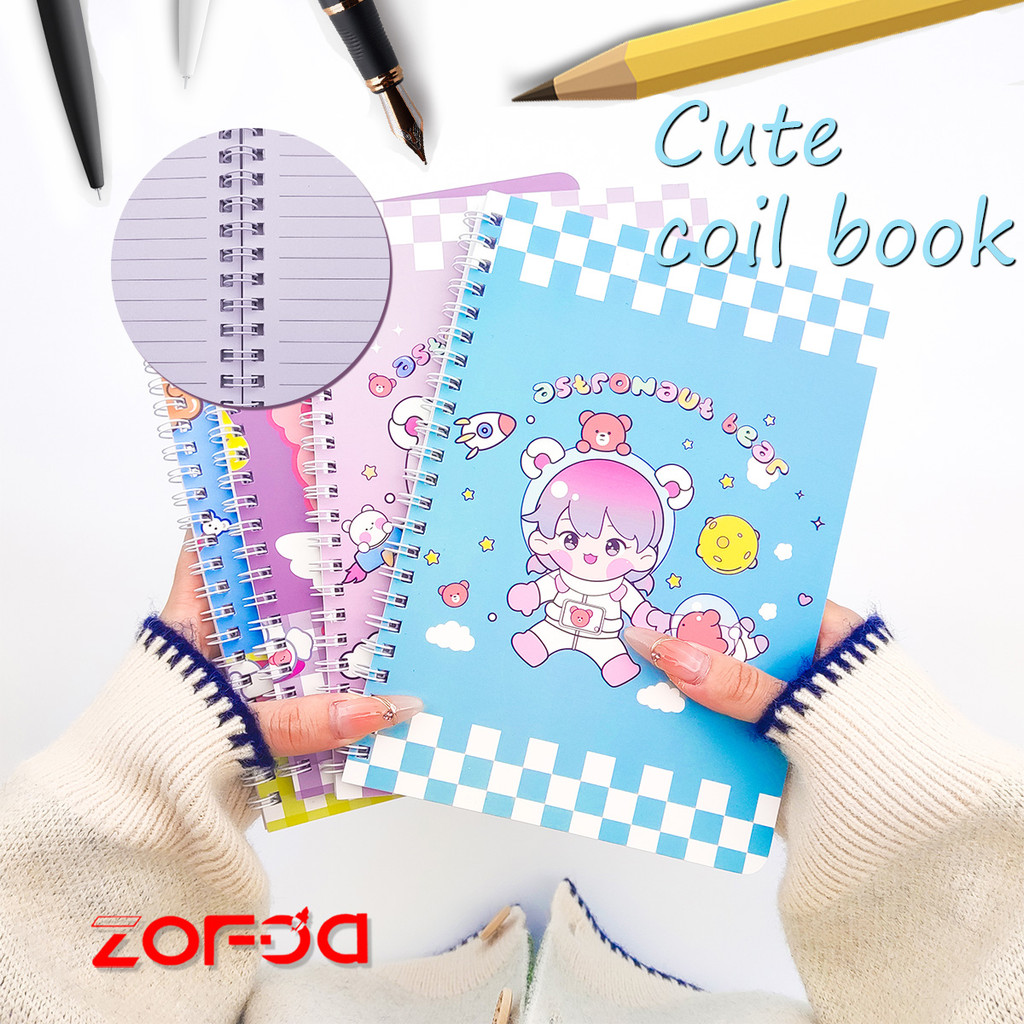 

Buku Diary Notebook Aesthetic A5 Angel Bear Buku Catatan Coil Spiral Coil Notebook Imut-Imut Notebook Aesthetic Buku Diary 60 Lembar-1PC/4PCS