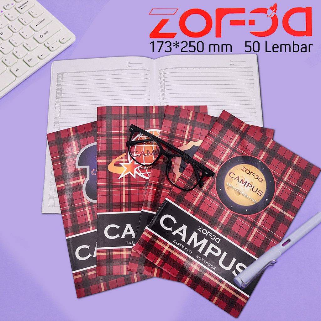 

50 Lembar Buku Catatan Berjajar Sederhana dan Indah Notebook Buku catatan kelas harian perlengkapan sekolah siswa sekolah menengah - 5/10pcs