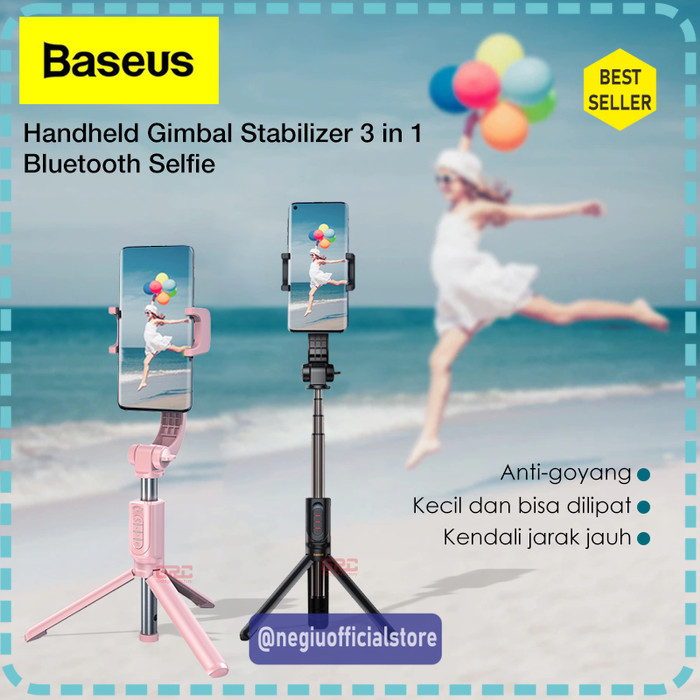(GFT) Tongsis Tripod Selfie Stick Stabilizer Baseus Remote Selfie Gimbal