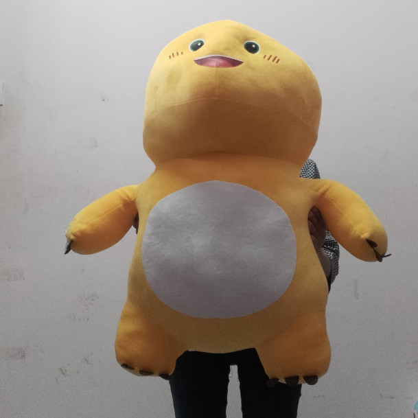 Boneka Dino Kuning Dino Naloong Spandex Ukuran Jumbo