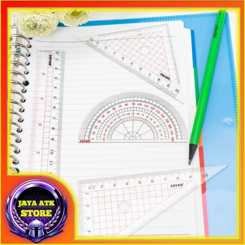 

Acrylic Ruler Set JOYKO RL-ACS1 Busur Penggaris Set Isi 4 Macam