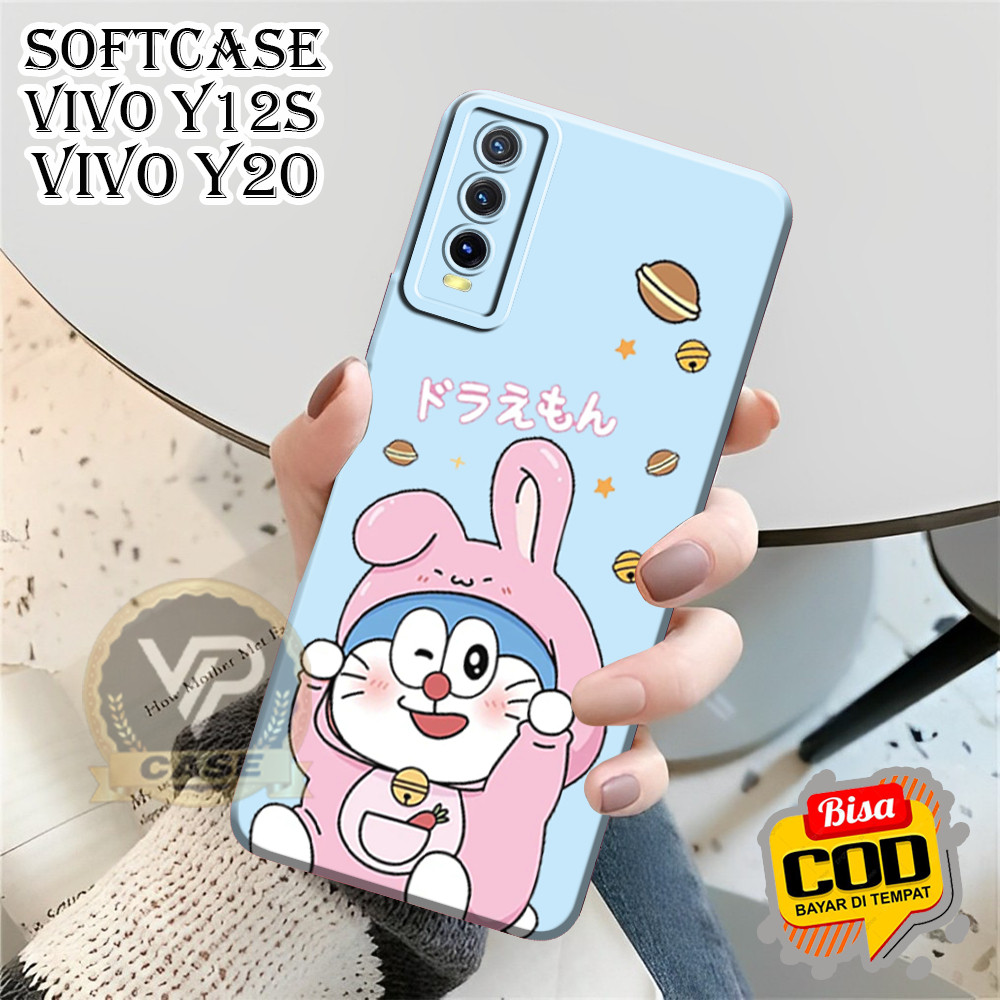 [MV174] Softcase Vivo Y12s Y20 Y20s Y20a Y20i Y20sg Y91 y93 y95 Finger Motif Doraemon - Case Terbaru