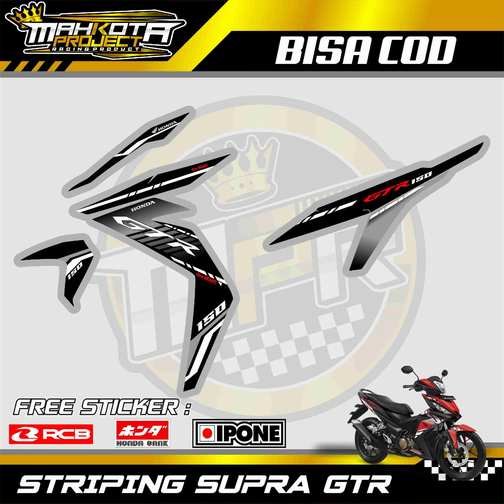 STRIPING VARIASI SUPRA GTR 150 STICKERLIST VARIASI MOTOR SUPRA GTR 150