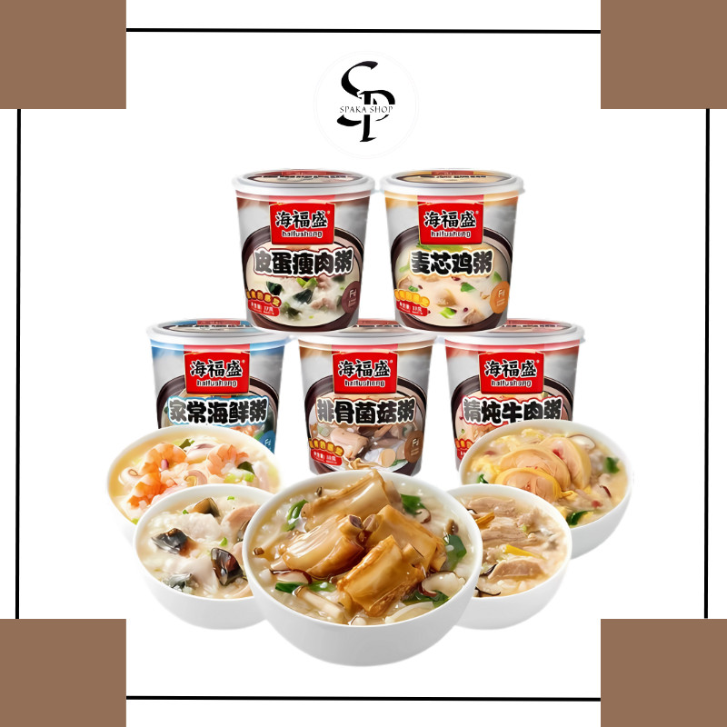 

HAIFUSHENG Bubur Instant Porridge Instant Bubur Seduh Siap Saji