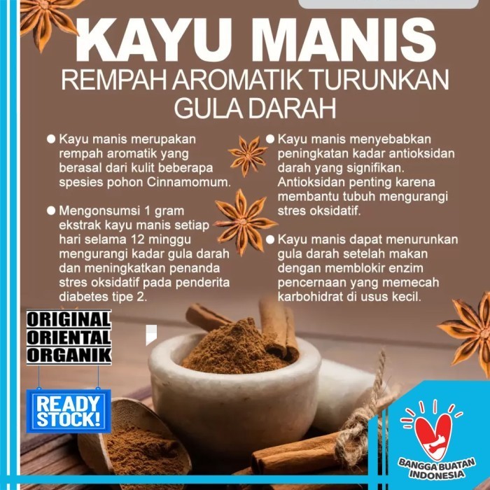 

Bubuk Kayu Manis Bunga Lawang 100 Gram Organik Premium Food Grade Pure Bumi Indonesia