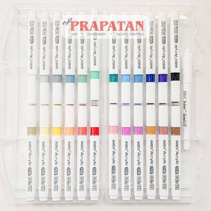 

[New Arrival] BAOKE Acrylic Marker Set MP2945 | Acrylic Pen | Spidol Akrilik - 24C