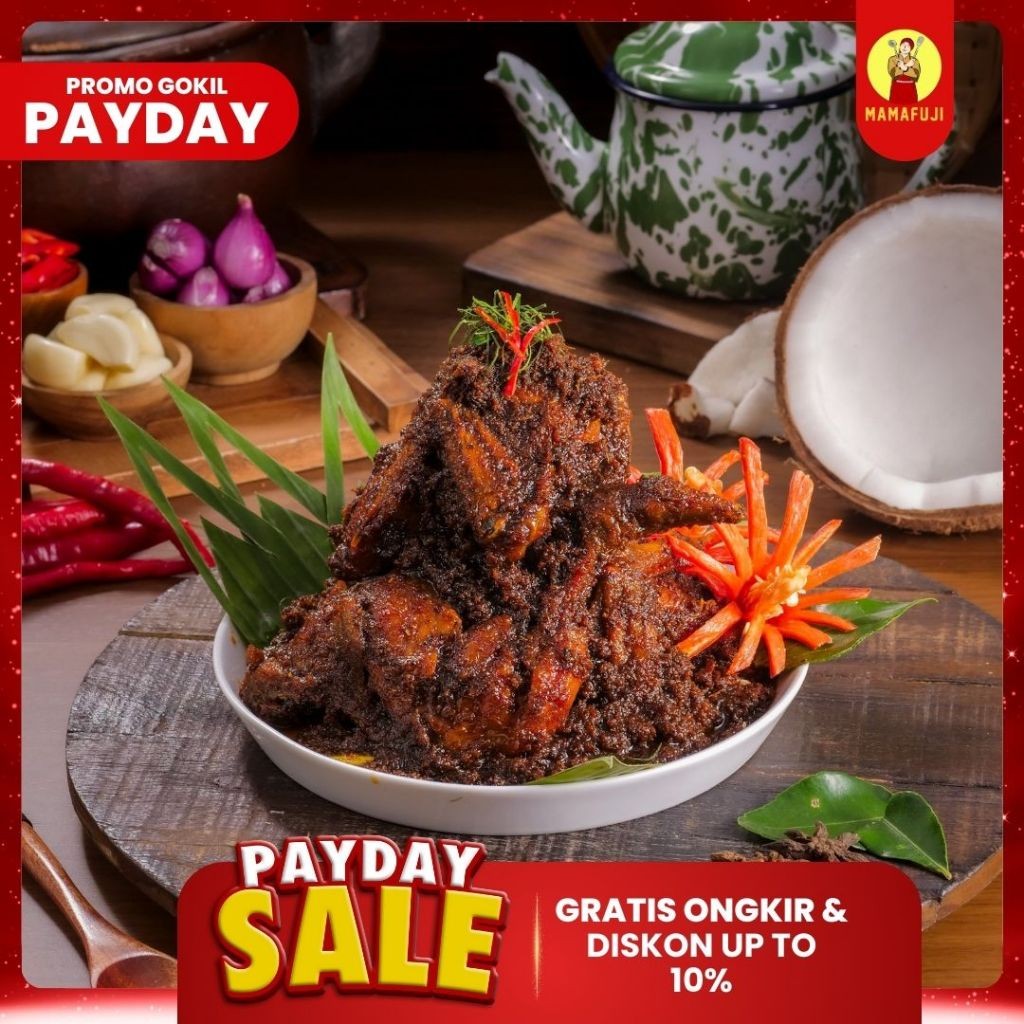 

Mamafuji - Rendang Ayam Isi 4 Potong Khas Padang