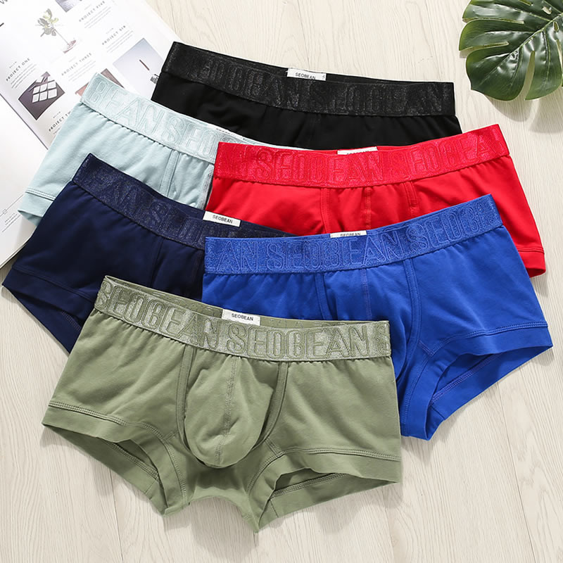 Men's Brief Soft Boxer Shorts Underpants Man Fashion Men's Boxer Panties U Convex Pouch Shorts Sexy 