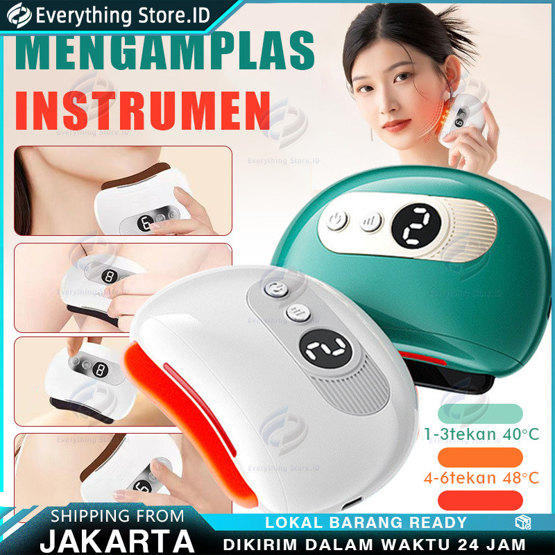 Face Gua Sha Electric Face Beauty Machine Kerokan Badan dan Wajah Face Rejuvenation 9 Level ORI-gara