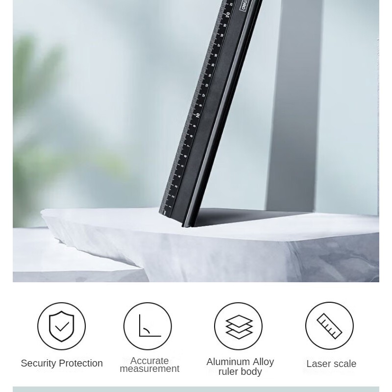 

protective ruler aluminum alloy anti slip and anti cutting hand T-shaped advertising ruler anti deviation and cutting