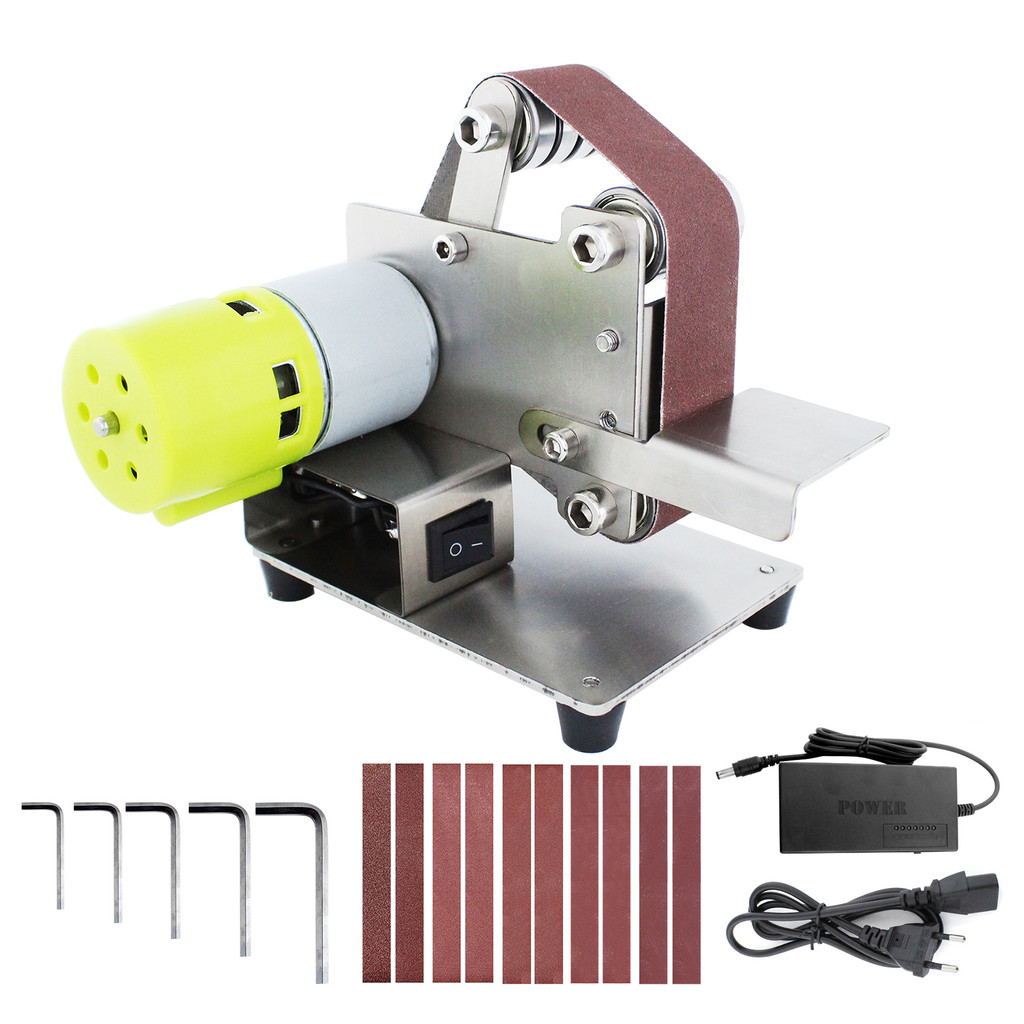 Electric Sanding Polishing Grinding Machine Belt Sander 7 Variable Speed with 10 Sanding Belts for P