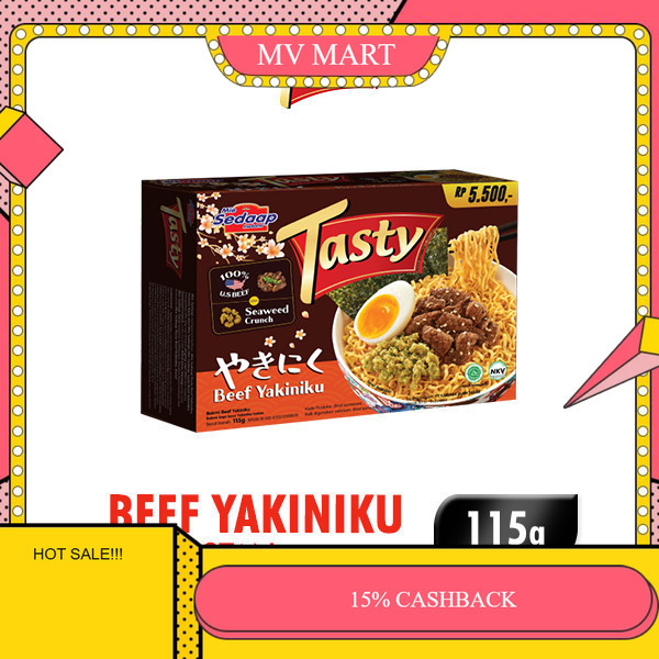 

Sedaap Tasty Mie Instan Beef Yakiniku 115 gr