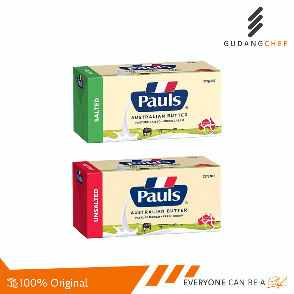 

Pauls Butter Salted & Unsalted 227gr - Butter Premium untuk Baking & Cooking