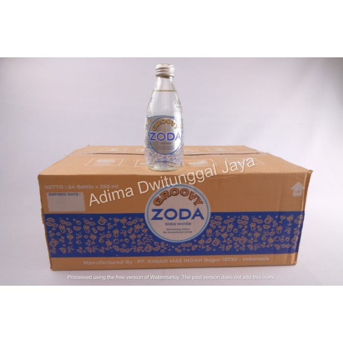 

Groovy Zoda Soda Water / Zoda Air Soda Botol 24x250ml - Karton