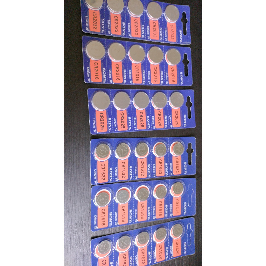 Baterai Sony CR2032 CR2025 CR2016 CR1632 CR1616 CR1620 | Baterai Battery Batere Sony CR2032 CR2025 C