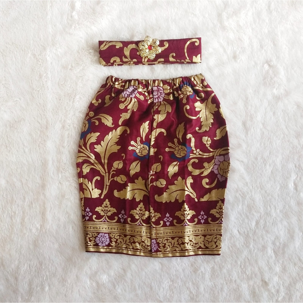 Rok Panjang Anak Bali Prada Batik Katun Adem