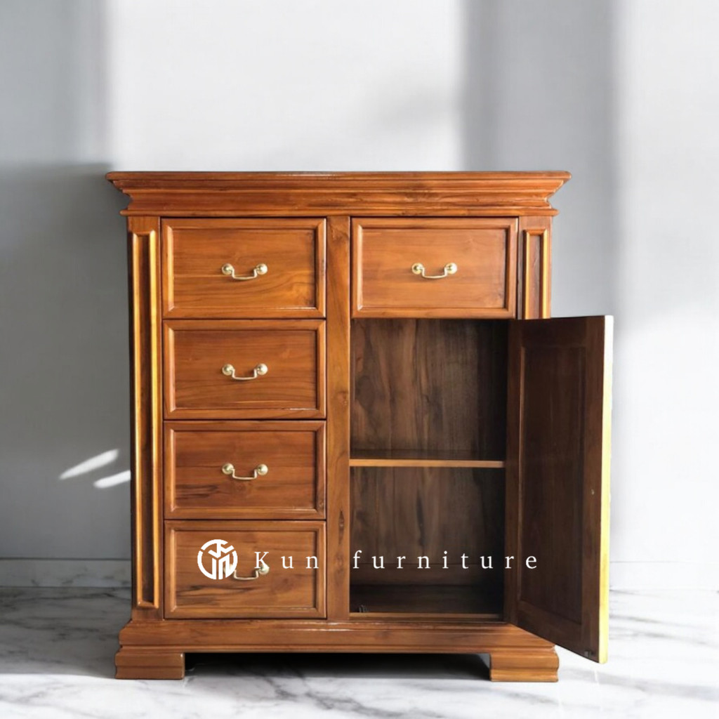 bufet drawer minimalis kayu jati almari kecil bufet pajangan