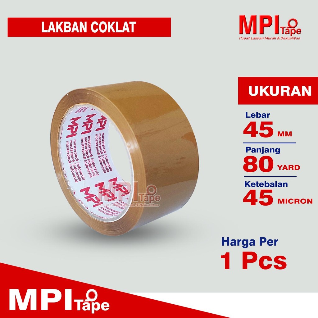 

Lakban Coklat MPI 45 mm x 80 yard - Lakban Packing