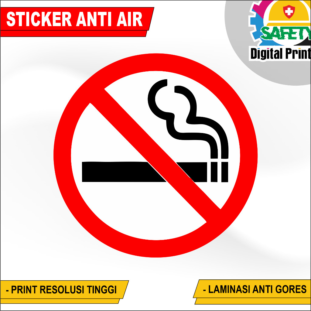 

STIKER SIGN DILARANG MEROKOK MODEL BULAT DAN KOTAK STIKER VINYL VARIAN UKURAN PROMO