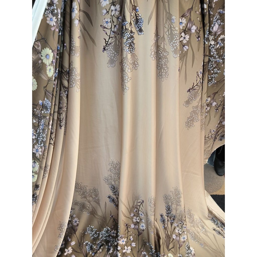 Bahan Armani Silk Motif Bunga Atas Bawah Premium