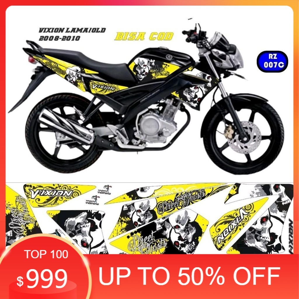 Sticker Striping Yamaha Vixion old Original Kode 007 Motorcycle