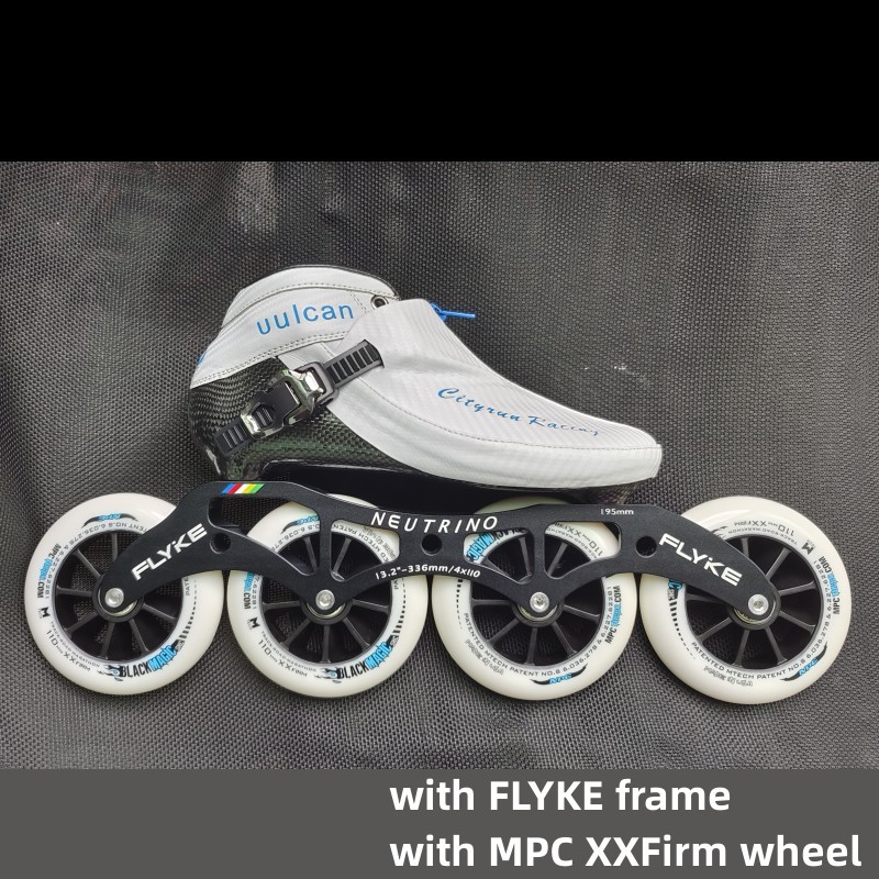 COOL Black Green 6-layers Carbon Fiber CITYRUN Branded Inline Speed Skates Shoes for Kids Adults Rac