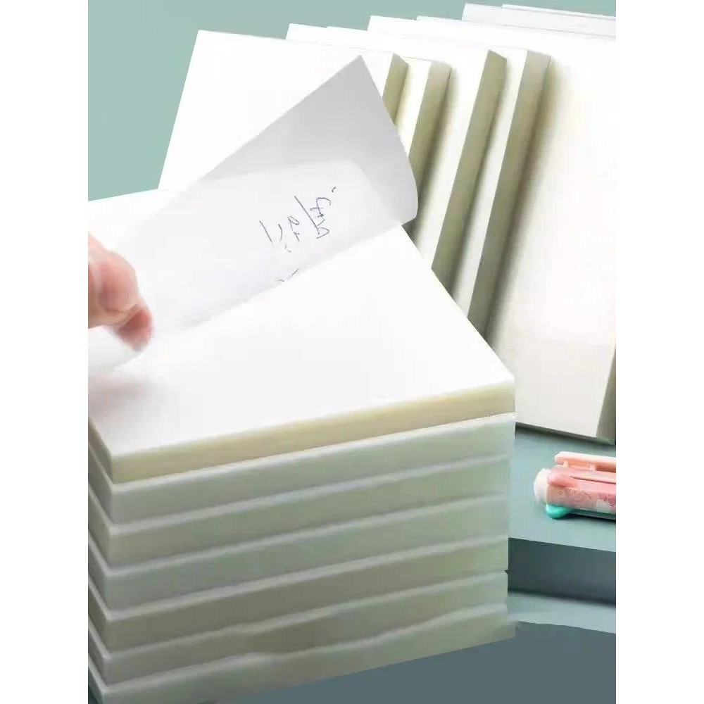 

50 Sheets Creative Transparent PET Waterproof Posted It Sticky Note Pads Notepads Posits for School Stationery Office Supplies