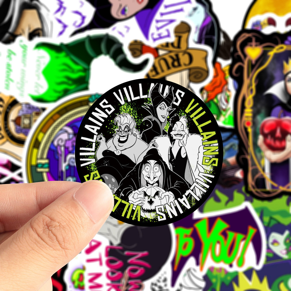 

10/30/50PCS Horror Evil Fairy Tale Witch sney Cartoon Stickers Graffiti Kids Toy Y Laptop Luggage Bike Notebook Guitar Decal