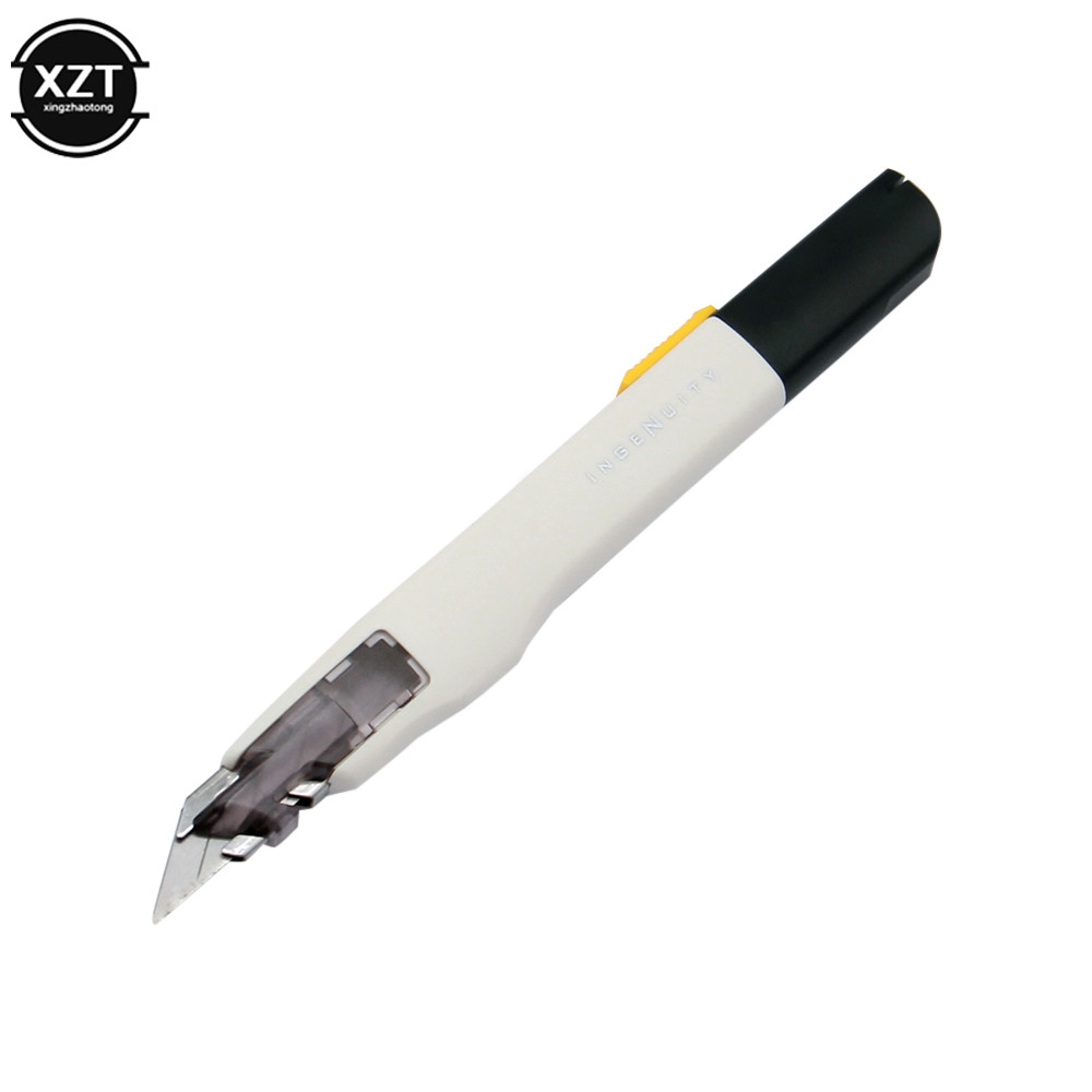 

Retractable Utility Knife 30 Degree 9mm Blade Paper Cutter Leather Cutting Engraving Carton Craft Knife Metal Knife Stationery