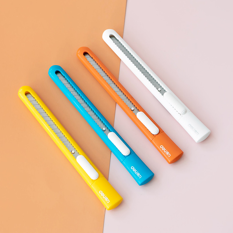 

1pc Random Color Portable Art Craft Box Opener Cutters Utility Knife Office Home Cutting Supplies Stationery