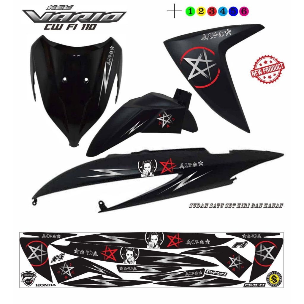 VARIASI STIKER VARIO FI 110 / STRIPING POLET MOTIF VARIASI VARIO ESP 110 STIKER PREMIUM