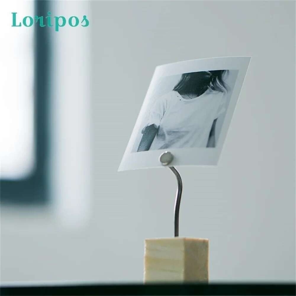 

Picture Photo Clip Magnetic Note Memo Clip New Zealand Logs Wood Base Magnetic Absorption Name Card Holder Nordic Tag Holder