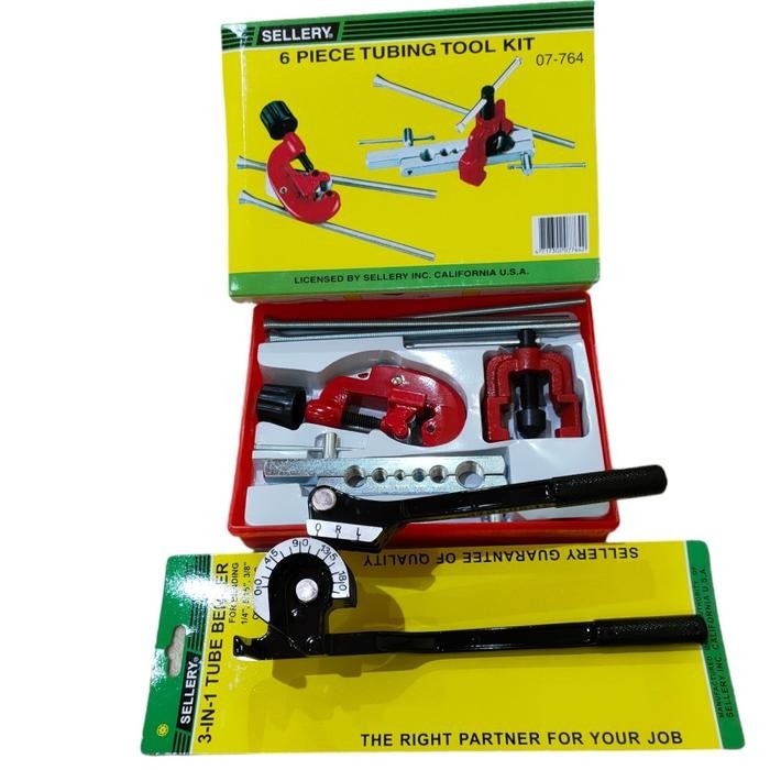 

Tubing Flaring Set 6 Pcs Dan Tube Bender 3in1 Sellery - Peralatan Service AC Multifungsi Pemotong
