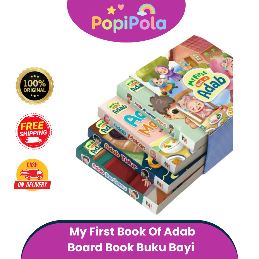 [POPIPOLA] My First Book Of Adab Board Book Buku Bayi 0 bulan 3 tahun Belajar Adab Islam- Ziyadbooks