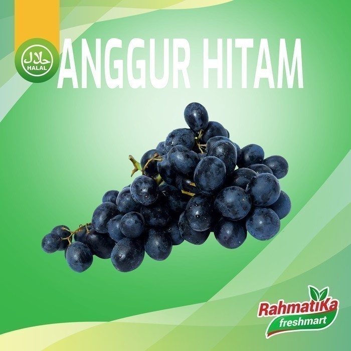 

Anggur Hitam Segar Tanpa Biji / Anggur Hitam Seedless Fresh 1 Kg