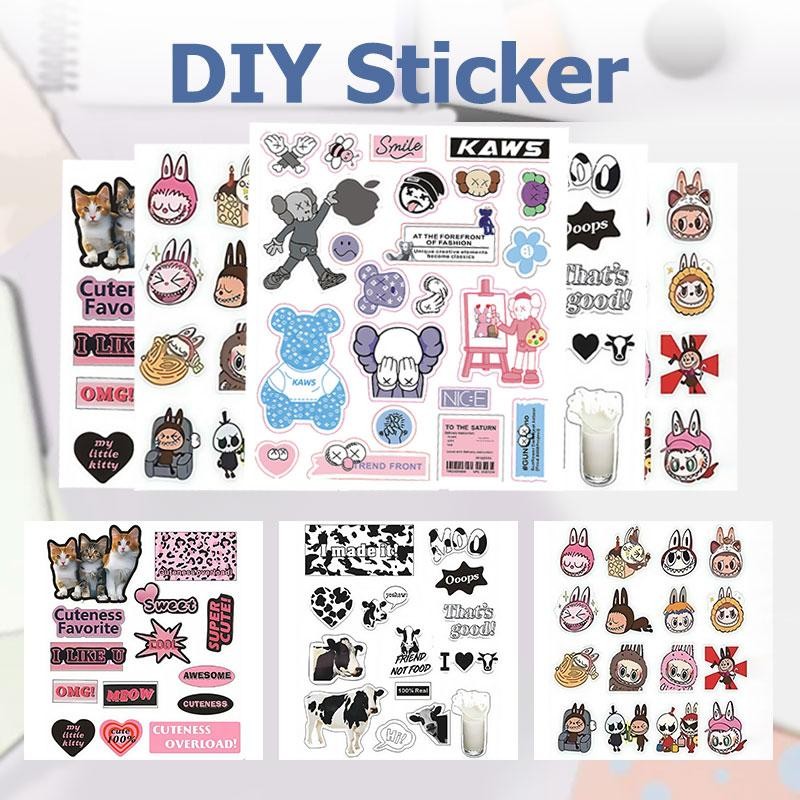 

DIY Stiker Anti Air Korea Lucu - Sticker Waterproof PET Dekorasi Botol Minum Laptop Motor Helm Buku Journal Koper Casing