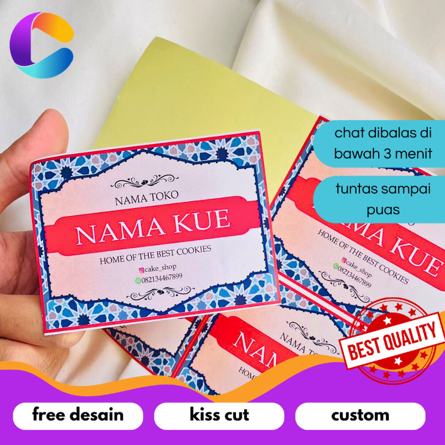 

Cetak INC Sticker Label Idul Fitri - Sticker Toples Kue Kering - Stiker Persegi Panjang bahan chromo