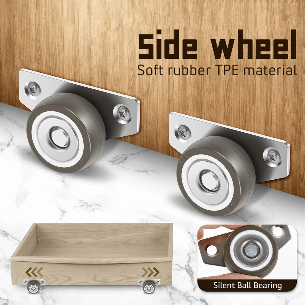 [2PCS] Roda Pintu Geser Roda nilon pintu geser Roda Pemasang Sisi Roda pintu bawah