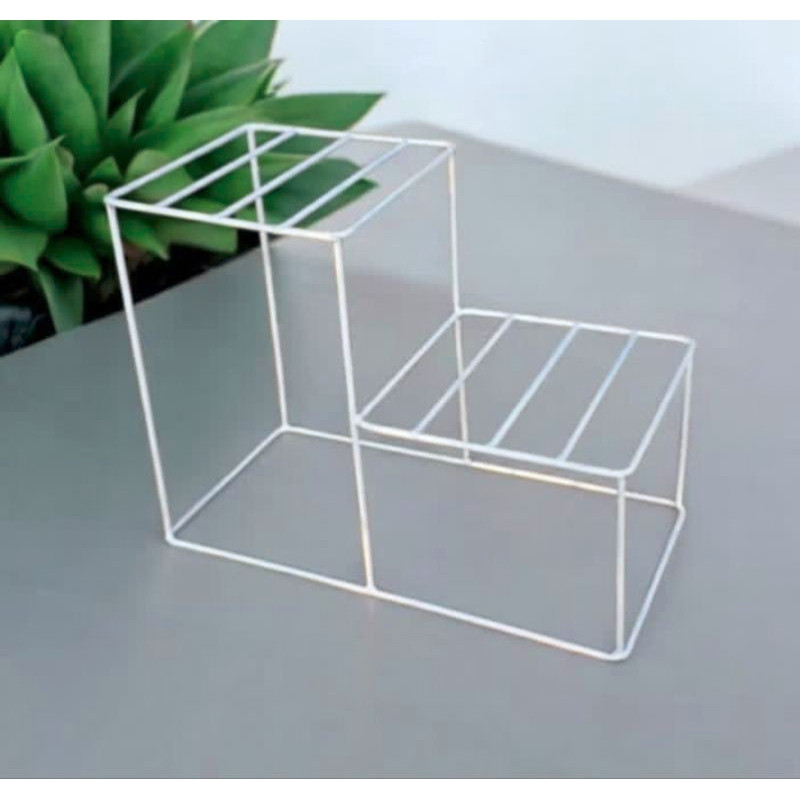 POT BUNGA BESI JUMBO BESAR / STANDING POT BUNGA RAM NEW 2 TINGKAT MINIMALIS / RAK POT BESI / RAK POT