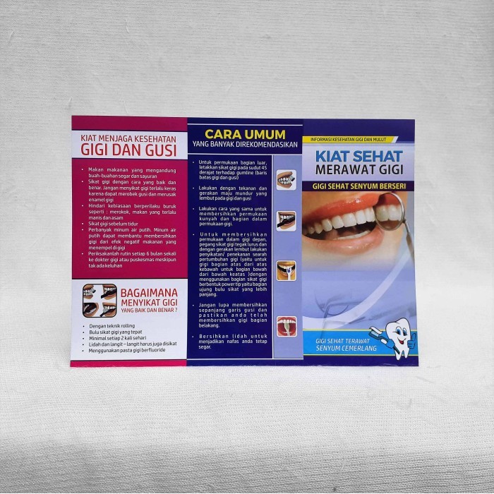 Leaflet / Brosur Kiat Sehat Merawat Gigi