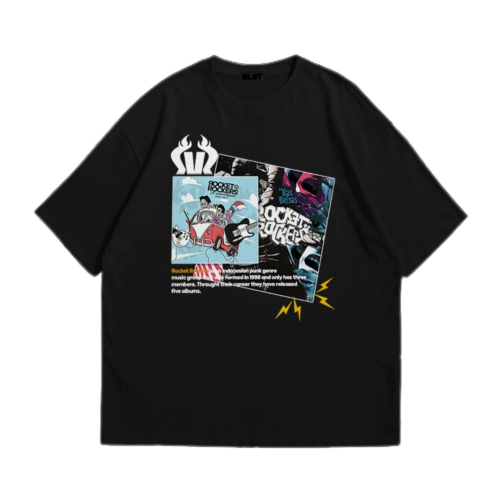 Tshirt Pria Wanita Grup Band Rocket Rockers Desain Premium Combed - Kaos Band - 186