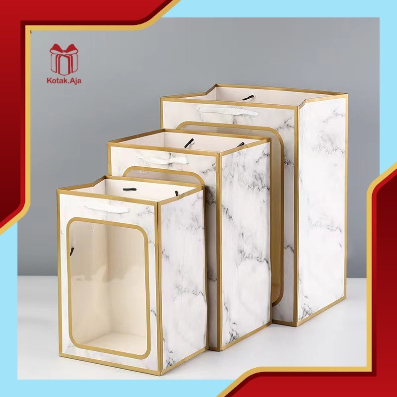 

Paper Bag Kado / Goodiebag Kado / Tas Kantong Kado / Paper Bag Motif Marmer I AB11C1-AB13C2